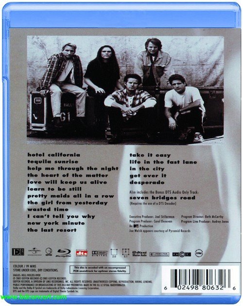 熱銷直出 老鷹樂隊 Eagles Hell Freezes Over 冰封地獄演唱會 (藍光BD25G)蝉韵文化音像BD藍光