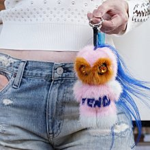 Fendi 7AR525 Fur Piro-Chan Charm 貂毛摩摩吊飾 粉紅