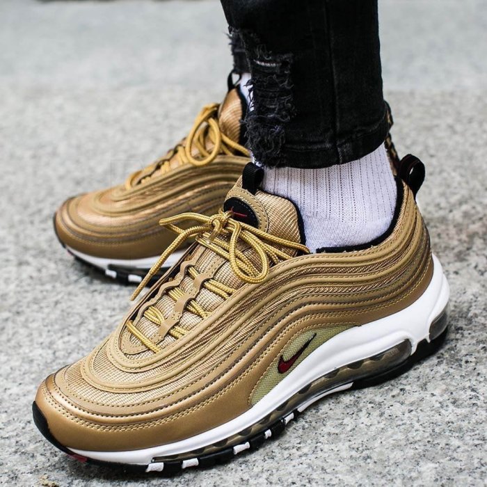 【QUEST】女款 NIKE AIR MAX 97 OG QS 金子彈 反光 紅勾 氣墊 慢跑鞋 885691 700