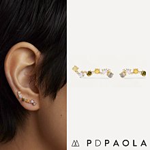 PD PAOLA 西班牙時尚潮牌 拉長石貼合耳廓耳環 灰色X冰綠X冰黃X白色 APRIL GOLD