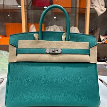 ＊金選名店＊HERMES＊Birkin 25 U1 Vert Verone 維也納綠 togo＊龍來優惠