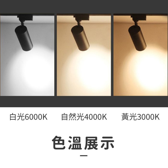 ◎Bling Light LED◎LED全光譜北極星圓筒軌道燈/投射燈，12W，高顯色97Ra，設計師款，另有20W/30W