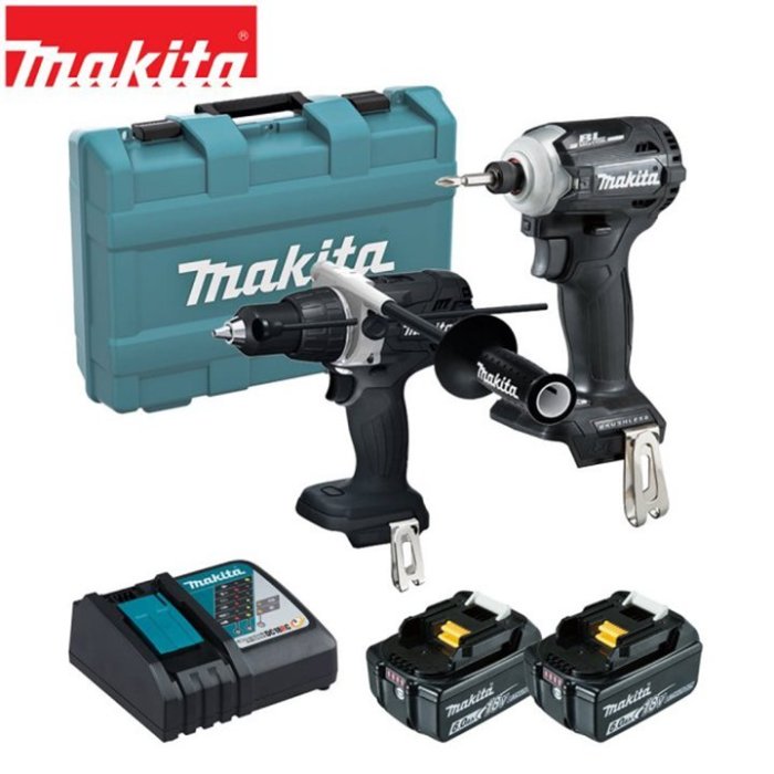 【花蓮源利】雙機套裝組 makita 牧田 DLX2308GB 18V 無刷鋰電起子機電鑽 DHP481+DTD172