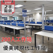 【漢興二手OA辦公家具】  1人座位 / 多人桌上屏風+優美特製工作站座位