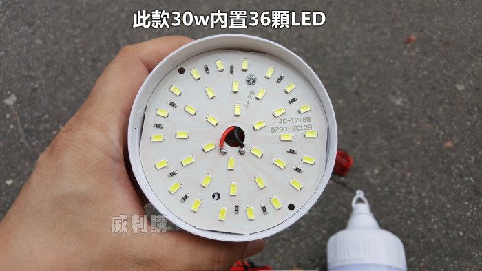 【喬尚】直流12v LED燈泡【30w】照明燈 工作燈 修車燈 夜市燈 地攤燈 露營燈 帳棚燈