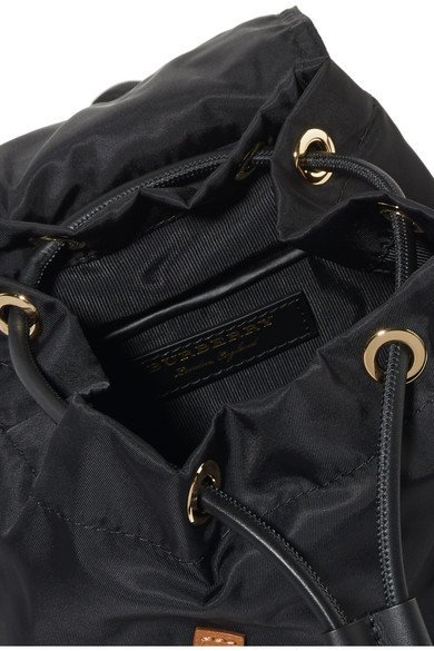 Burberry rucksack backpack   黑＋焦糖色 小款 後背包（有金屬鍊的舊款） 全新 正品