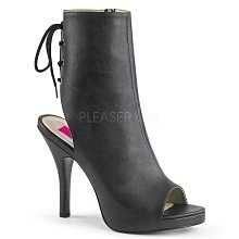 Shoes InStyle《五吋》美國品牌 PINK LABEL 原廠正品厚底高跟魚口短靴 有大尺碼 9-16碼『黑色』