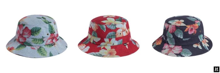 【HOMIEZ】HUF ALOHA AINA BUCKET【HT52028】黑 紅 藍 花花 漁夫帽