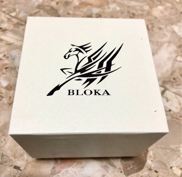 日本星辰機芯 BLOKA 神馬 藍水鬼牛皮腕錶 寶佳