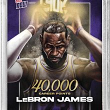 《預購》Labron James漂亮生涯4萬分得分創NBA紀錄里程碑經典時刻紀念原封殼卡 2023-24 Topps Now