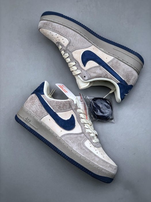 純原Nike Air Force 1 Low 07 大友克洋 麂皮灰藍原楦頭原紙板 打