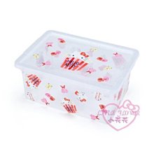 ♥小花花日本精品♥Hello Kitty 美樂蒂 收納箱置物箱 玩具箱 透明收納盒 可堆疊 其餘款式私訊12058709