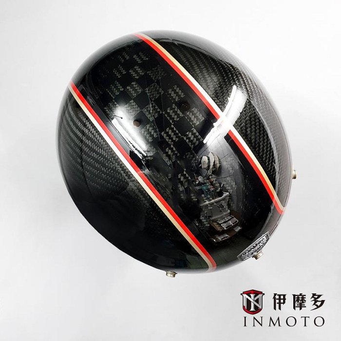 伊摩多※法國Astone 經典復古帽 碳纖維材質 SP6 VV101彩繪。透明碳纖 半罩 3/4罩 安全帽 雙D扣