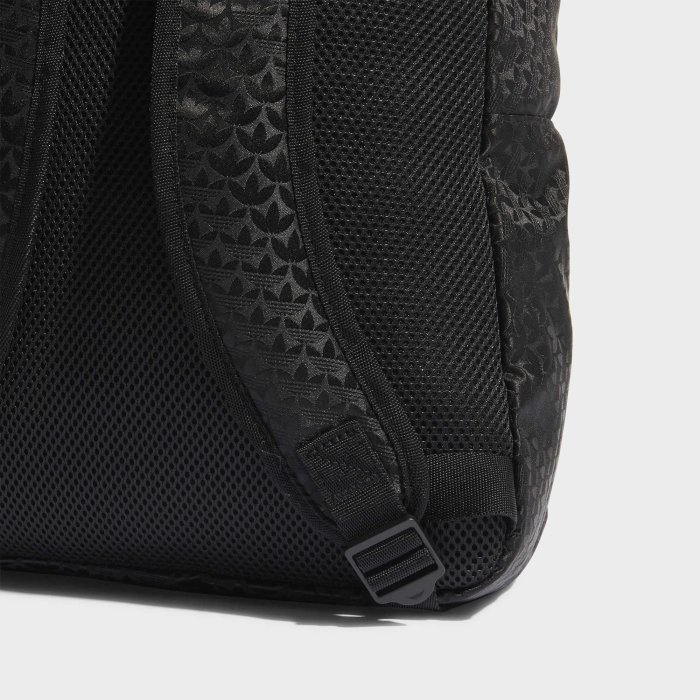 南🔥2022 10月  ADIDAS OG BACKPACK 後背包 雙肩包 滿版 口袋 三葉草 黑 HK0131