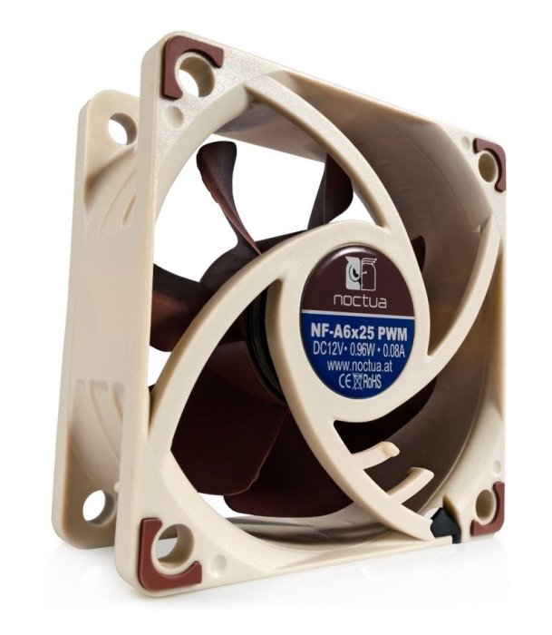 [地瓜球@] 貓頭鷹 Noctua A6x25 PWM 6公分 風扇 溫控 靜音 磁穩軸承 NF-A6x25