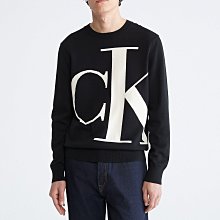 【CK男生館】Calvin Klein CK大LOGO光滑棉針織衫【CK002R6】(M-L-XXL)