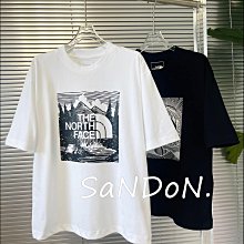 【SANDON】夏季定番新款 素描設計可愛印花露營風格短TEE 230327