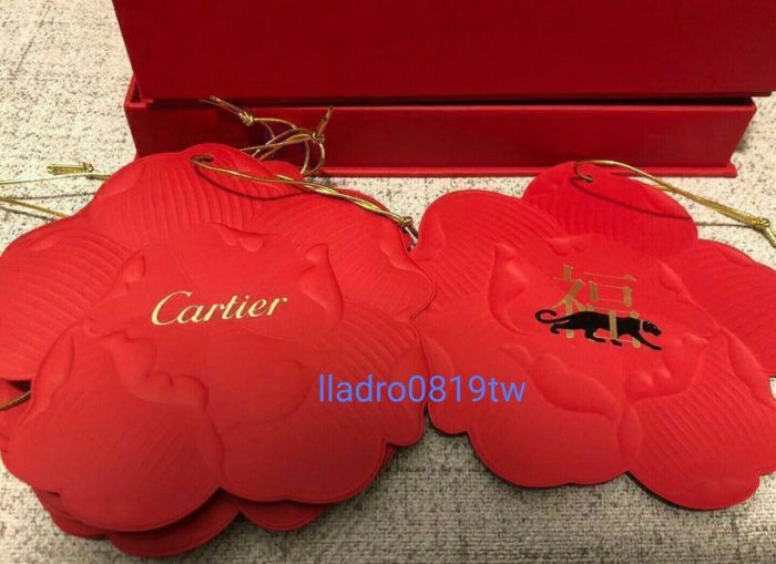 全新(40入方型硬盒裝)Cartier 紅包袋 金豹(萬事勝意)卡地亞 珍藏名牌 精品紅包(另 LV Swarovski