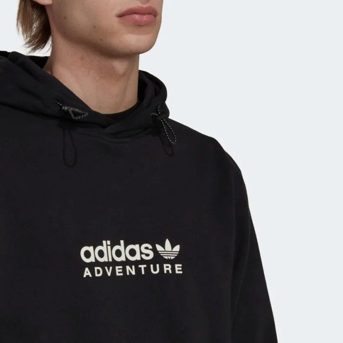 南🔥2022 12月 ADIDAS ADVENTURE HOODIE 連帽上衣 帽T 長袖 保暖 男 黑 HK5002