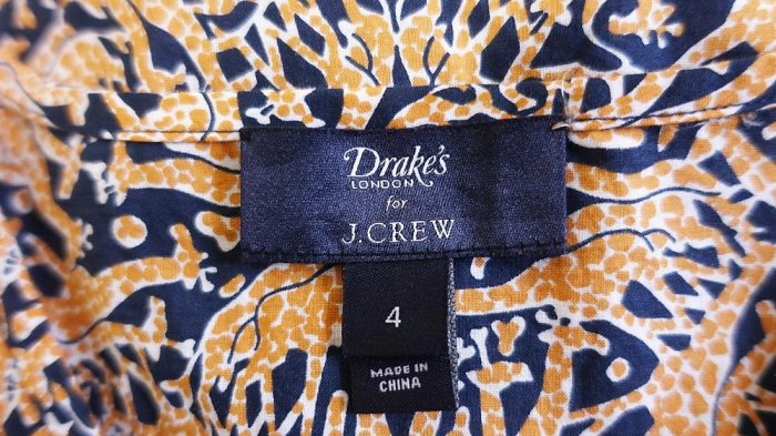 ☆一身衣飾☆ 美國品牌【Drake's LONDON for J.CREW】美衣~直購價329~春裝新風格3/22