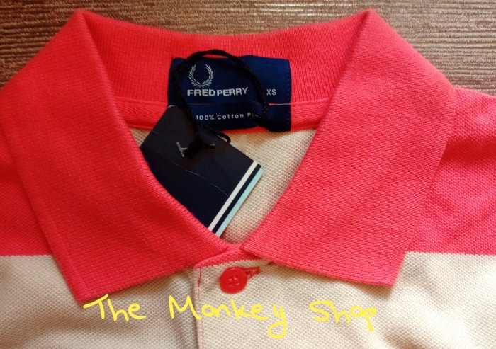 【 The Monkey Shop 】全新正品 FRED PERRY 橘紅色 + 米色基本款短袖 Polo衫