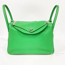 遠麗精品(桃園店) HERMES 1K竹子綠togo 銀扣LINDY 30CM C1424