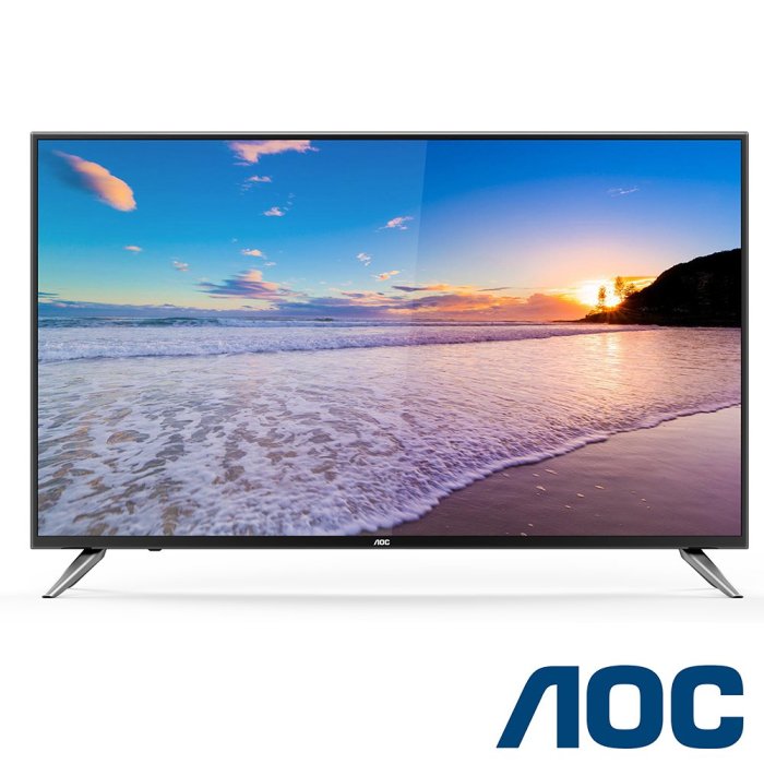 免運費+基本安裝 美國 AOC 55吋 淨藍光 4K聯網 液晶 電視/顯示器+視訊盒 LE55U7570