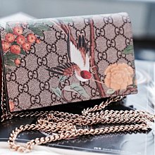 Gucci 424891 Tian printed canvas Bag 花卉鍊帶肩背包 現貨