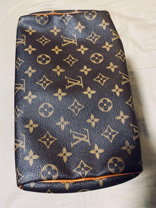 出清 真品 LV 二手 使用痕跡 波士頓包 speedy 25 附entrupy證明 現況詳照片 皮革拉鍊皮受損