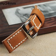 【時間探索】 Panerai 沛納海.軍錶.運動錶- 手工限量粗線仿舊款錶帶 ( 24mm )