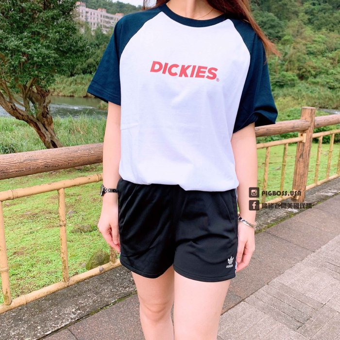 【豬豬老闆】DICKIES 黑 深藍 墨綠 拼接 短袖 休閒 男女款