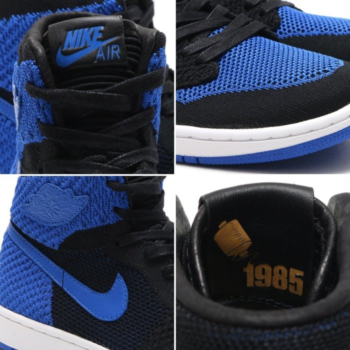 =CodE= NIKE AIR JORDAN 1 RETRO FLYKNIT 編織籃球鞋(黑藍)919702-006 女