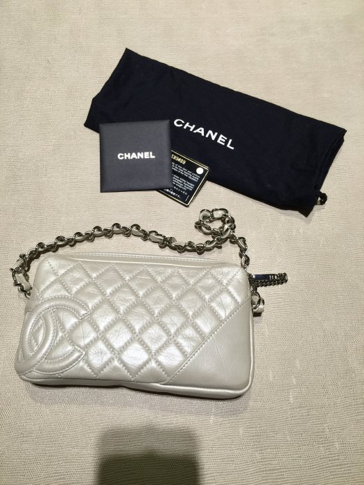 （已售出）Chanel  珍珠銀白 銀鍊康朋包 晚宴 手拿 肩背包 手提包