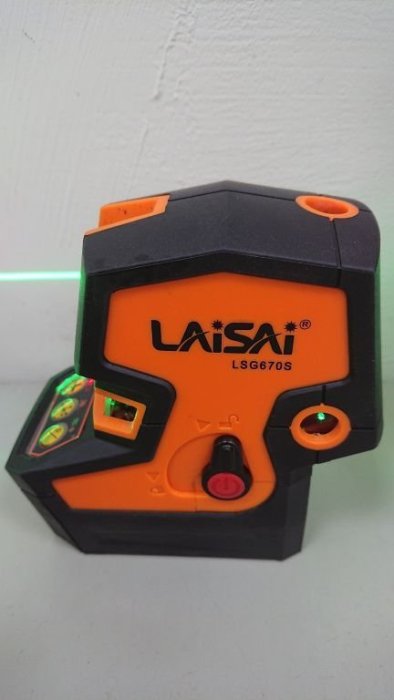 ☆捷成儀器☆LAISAI LSG670S 綠光雷射水平儀 十字墨線及5點雷射2用機 十字加5點雷射激光水平儀