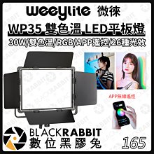數位黑膠兔【 微徠 Weeylite WP35 雙色溫 LED 平板燈 】30W RGB APP遙控 攝影燈 棚燈 直播