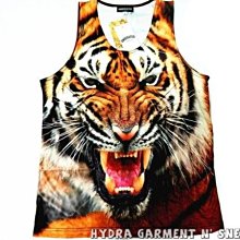 【HYDRA】英國 UNDERATED 滿版 印花 猛虎 虎紋 背心 調嘎 TIGER TANK TOP S M L