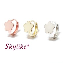 *SKYLIKE* 單支購-韓國進口585/14K白K金、玫瑰金、黃K金亮面~小花~花型耳骨耳環，TO-04474s*