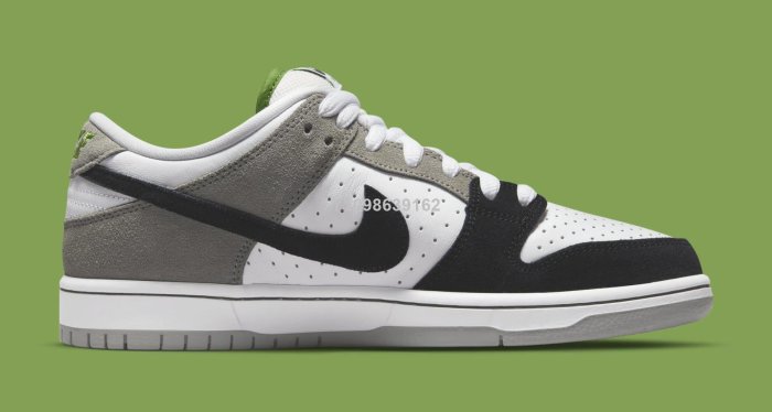 代購】Nike SB Dunk Low “Chlorophyll”黑灰葉綠素防滑低幫休閒滑板鞋