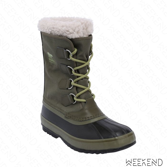 【WEEKEND】 SOREL 1964 PAC Nylon 尼龍 防水 靴子 雪靴 男靴 軍綠色