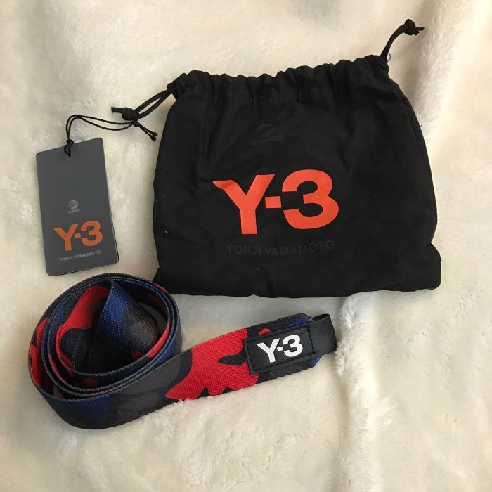 Y-3 Y3 迷彩 皮帶 腰帶 尺寸：S