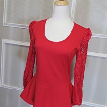 *beauty*  MOMA紅色蕾絲長袖洋裝    36 號  900    元