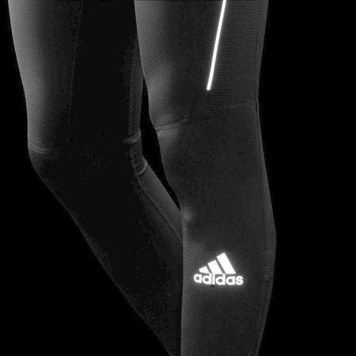 【adidas 愛迪達】OWN THE RUN TIGHTS 男款 專業運動 跑步緊身長褲 黑色 H58595  尺寸:M, XL, 2XL