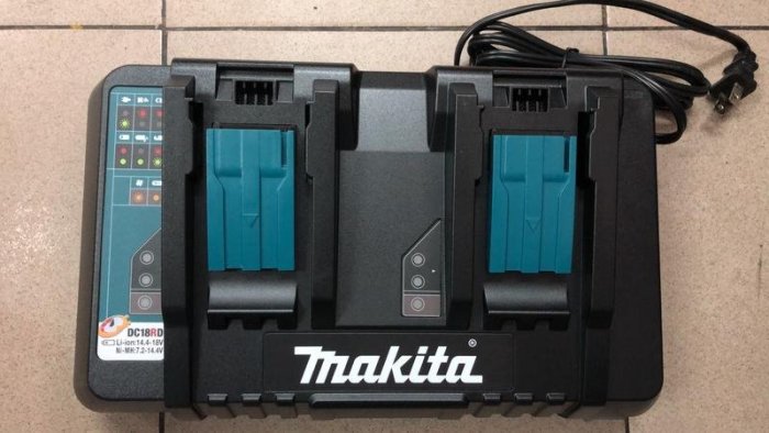 屏東工具王】全新Makita 牧田DC18RD 雙電池同步快速9A座充18V 雙座充電