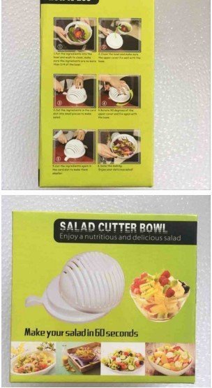 沙拉碗蔬菜水果沙拉碗塑料碗款salad cutter bowl