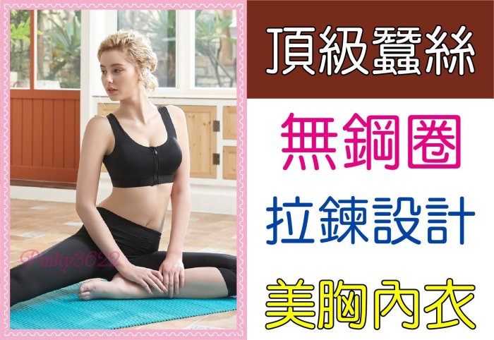 【Pinky塑身衣館】頂級蠶絲美胸內衣BraT拉鍊型運動內衣~無鋼圈瑜珈韻律有氧睡眠彈性貼身彈力透氣可哺乳內衣R5267