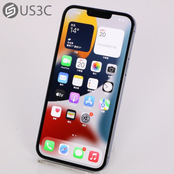 【US3C-高雄店】公司貨 Apple iPhone 13 Pro Max 128G 天峰藍 6.7吋 A15仿生晶片 臉部辨識 空機 UCare延長保固6個月
