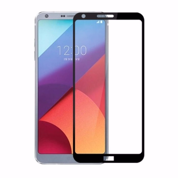 LG G6手機鋼化膜全屏覆蓋高清防爆玻璃彩膜LG g6保護膜黑白金三色
