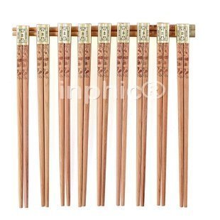 INPHIC-紅豆杉筷子 高檔原木紅木無漆純天然實木筷子餐具