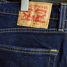 CA 美國品牌 LEVI'S 511 深藍 小直筒 彈性牛仔褲 34腰 一元起標無底價Q184