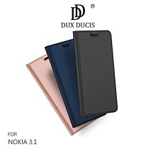 --庫米--DUX DUCIS NOKIA 3.1 奢華簡約側翻皮套 可站立 可插卡 保護套